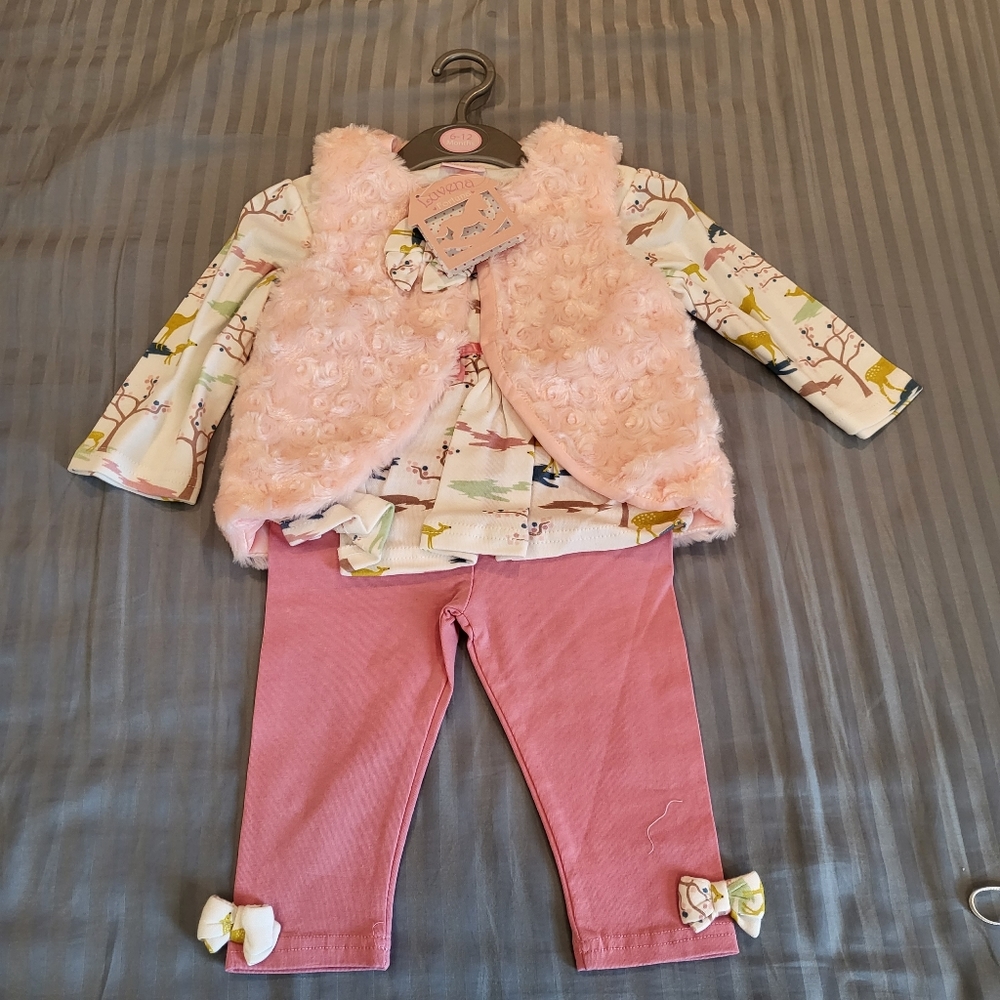 3-Pieces Outfit Matching Set for 6-12M